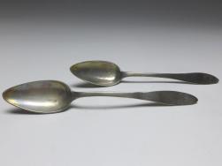 2x Löffel, Kaffeelöffel, Teelöffel, Silber, TK 1842, L: 13,3 cm