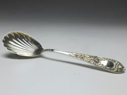 Zuckerlöffel, Löffel, Dekor Rosen, 925er Sterling Silber, S. Kirk & Son, USA, L: 16 cm