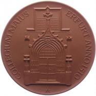 Medaille 1983, Martin Luther - Collegium Maius Erfurt Anno 1510, Böttger Steinzeug. D: 64 mm